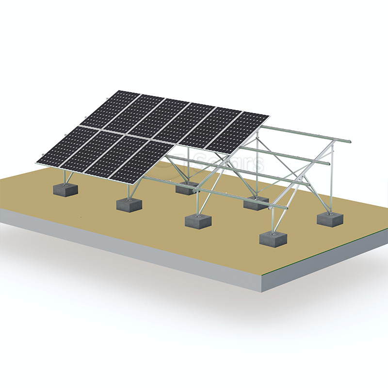 Qual é a distância do vão do sistema de aterramento do suporte solar?